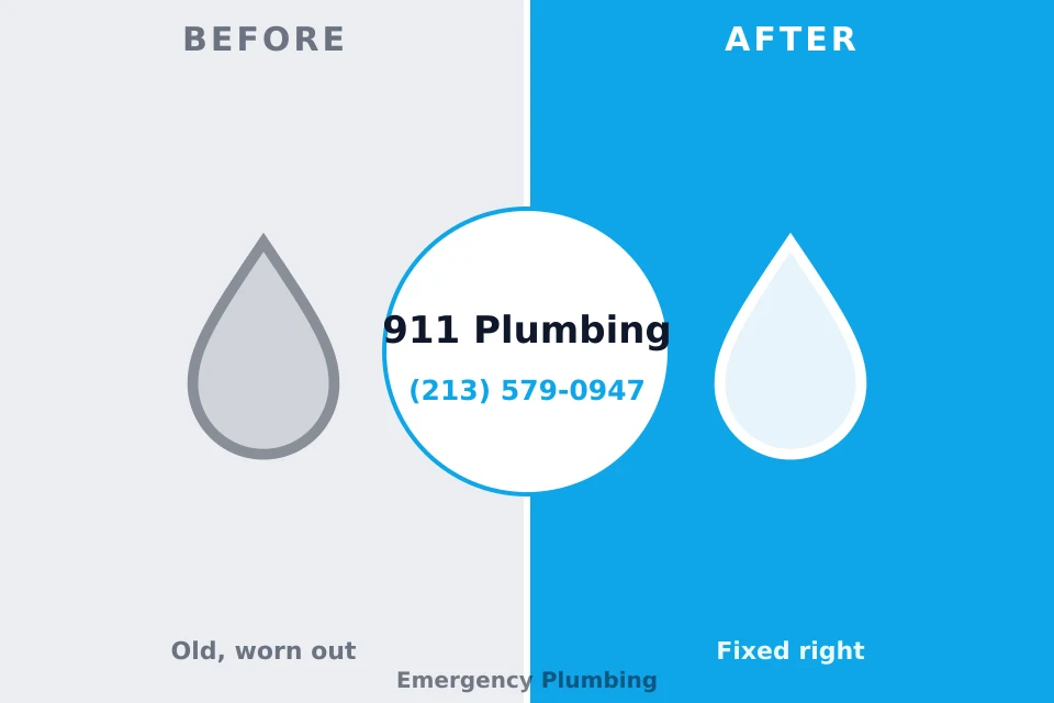 Before and after: plumbing repair Cadiz, KY